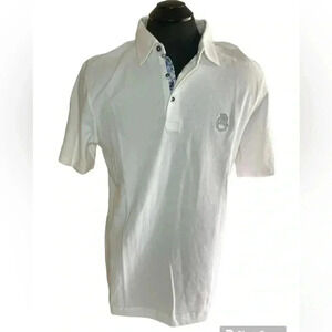 Robert Graham white classic fit polo  shirt sz 2XL